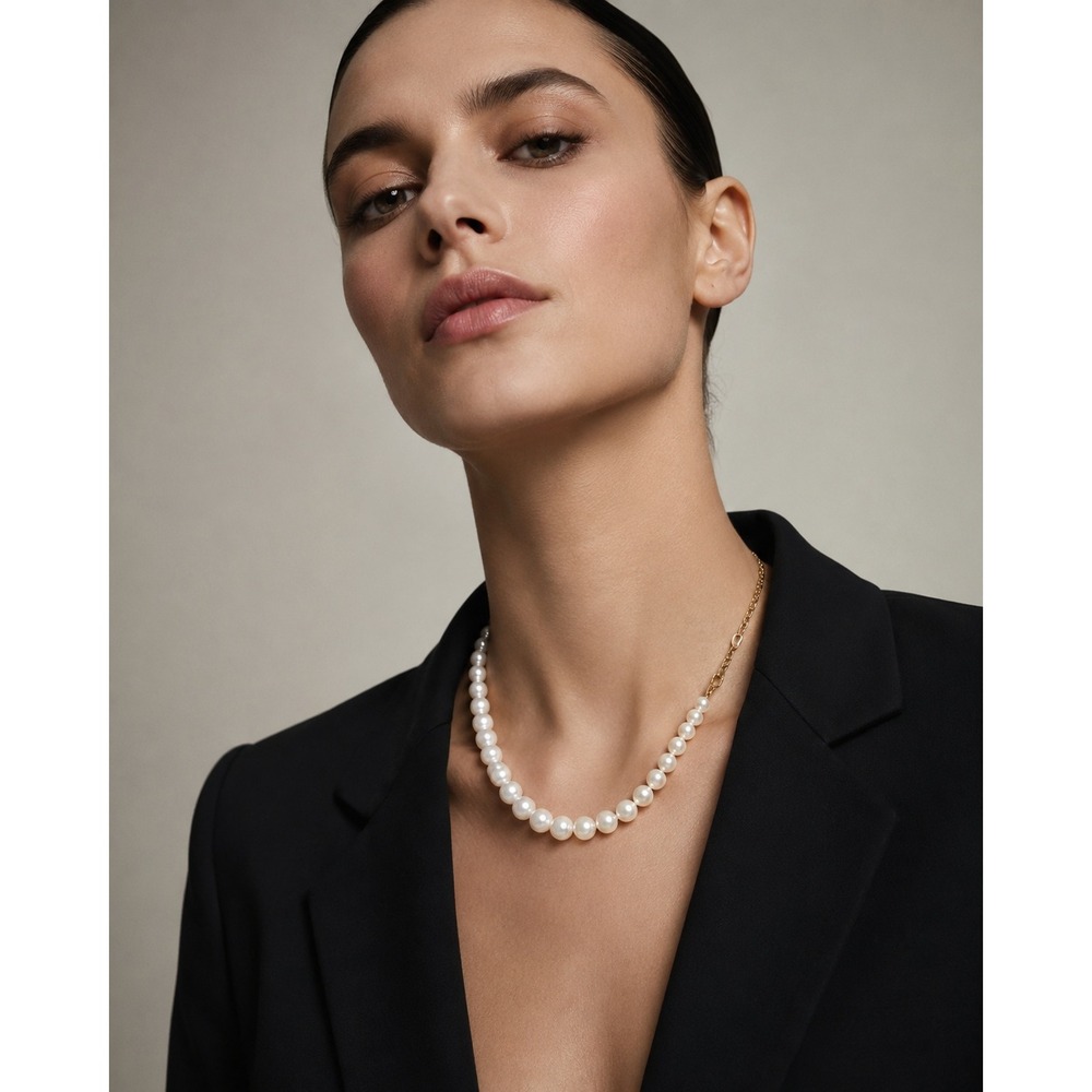 Completedworks The Temporal Anomaly Pearl and Zirconia Gold Vermeil Necklace NEW